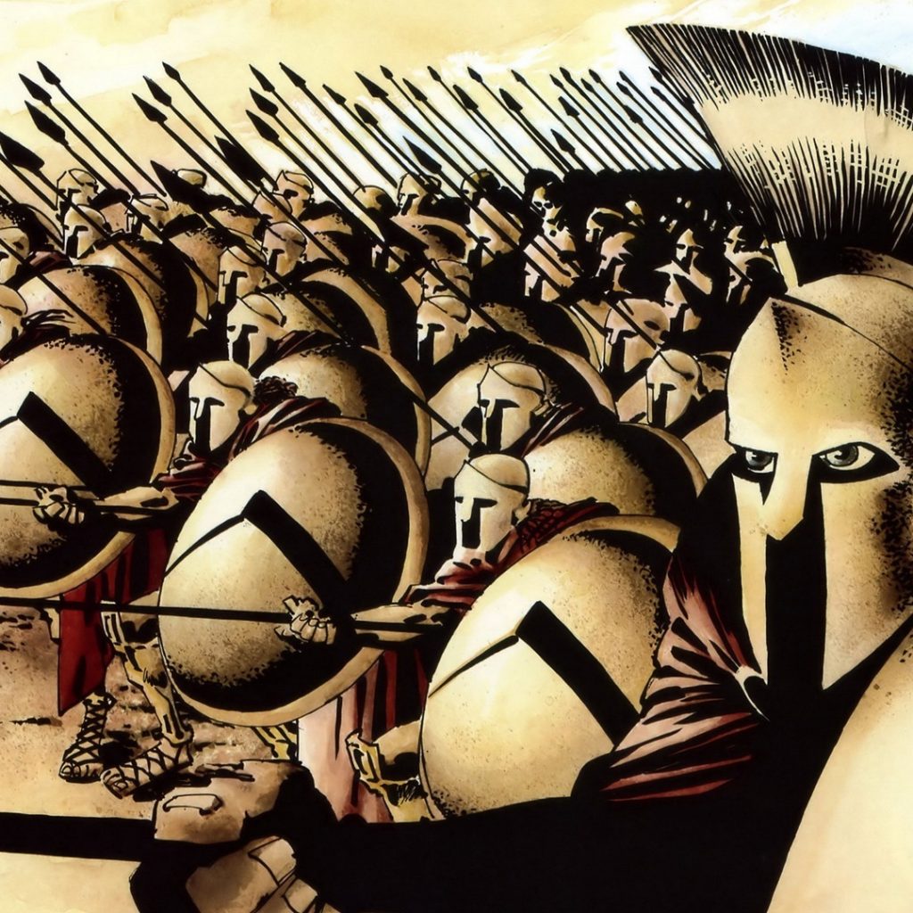 Leonidas and his Spartans (300 Comics) HD Wallpaper
