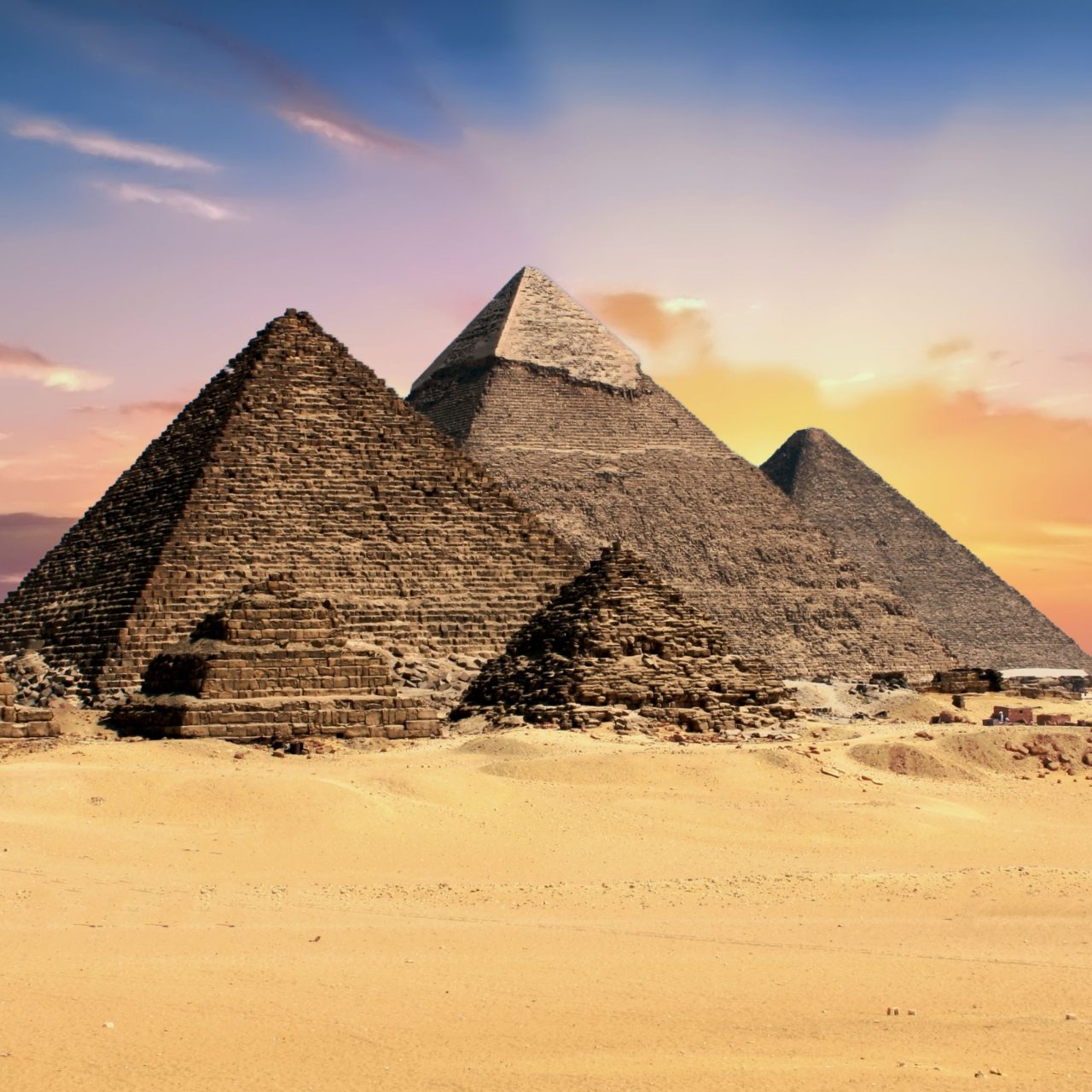 The Giza pyramid complex 4K UHD Wallpaper