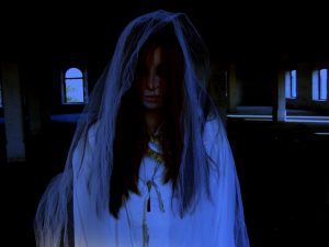 Ghost of Woman in Wedding Dress in the Dark HD