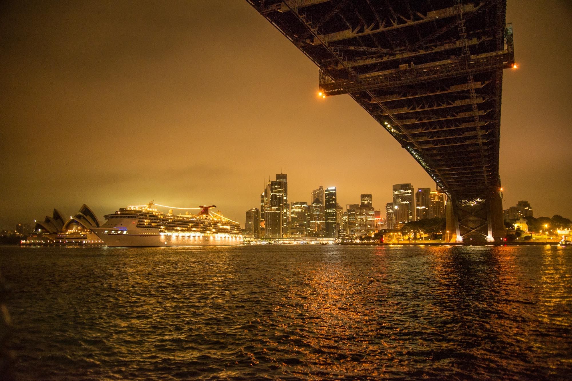 Sydney Harbor From Below The Harbor Bridge Hd Wallpaper