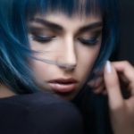 Beautiful Woman With Blue Hair