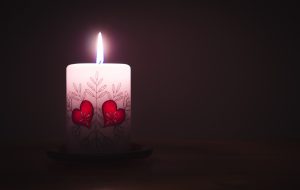 Candle with hearts (Valentine’s day) 4K
