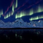 Northern Lights Above Mountains