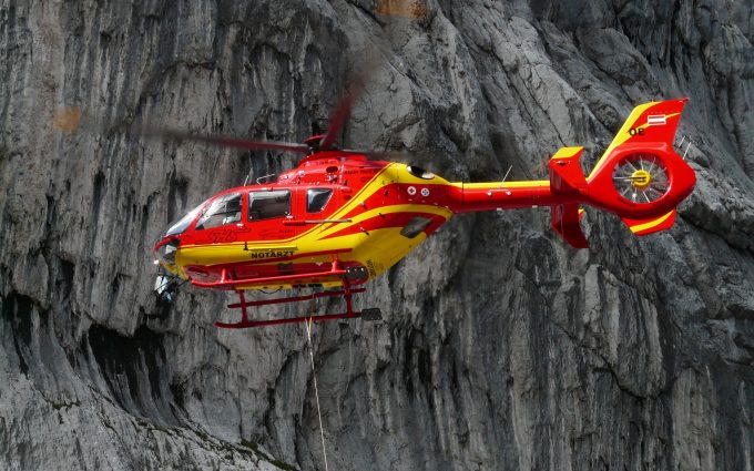 Yellow Red Rescue Helicopter