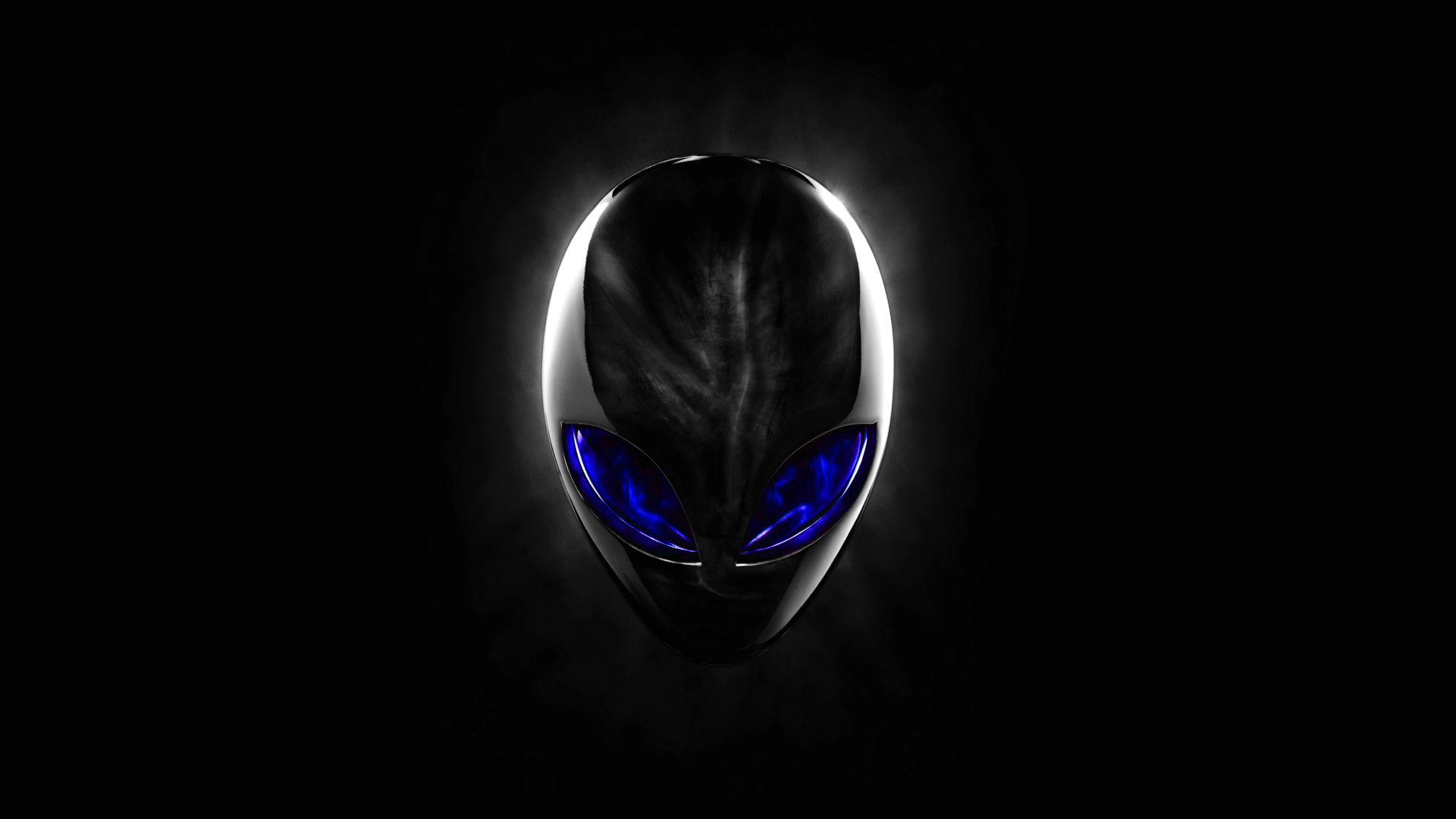 Alienware EclipseHead (Black & Blue) HD Wallpaper