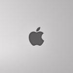Black Apple Logo On Grey Background