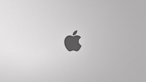 Black Apple Logo On Grey Background HD