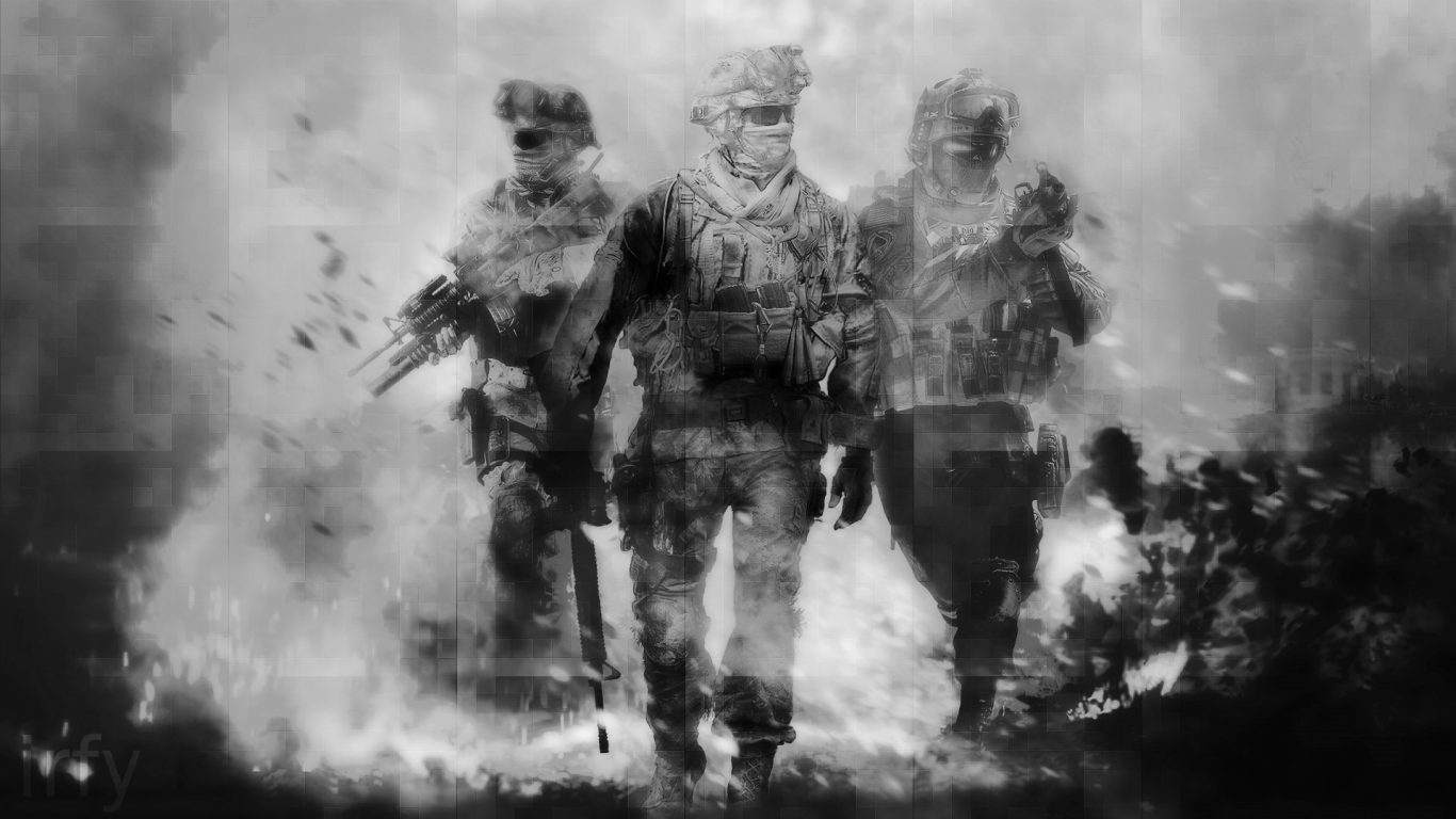 Call of Duty: Modern Warfare 2 (B&W) HD Wallpaper