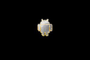 Diamond Gold Android Logo On Black Background HD