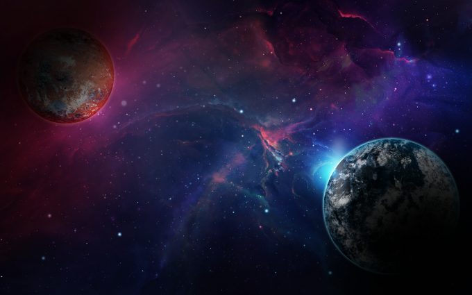 Exoplanets With Nebulae In Background