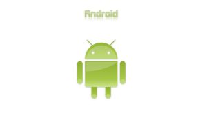 Green Android Logo On White Background