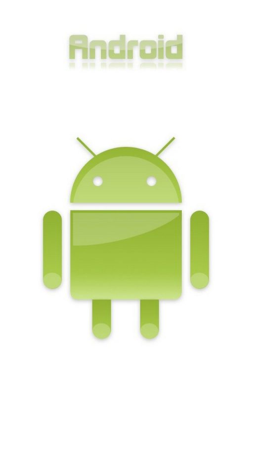 Green Android Logo On White Background HD Wallpaper