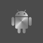 Steel Android Logo On Grey Background