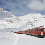 The Bernina Express In The Snow
