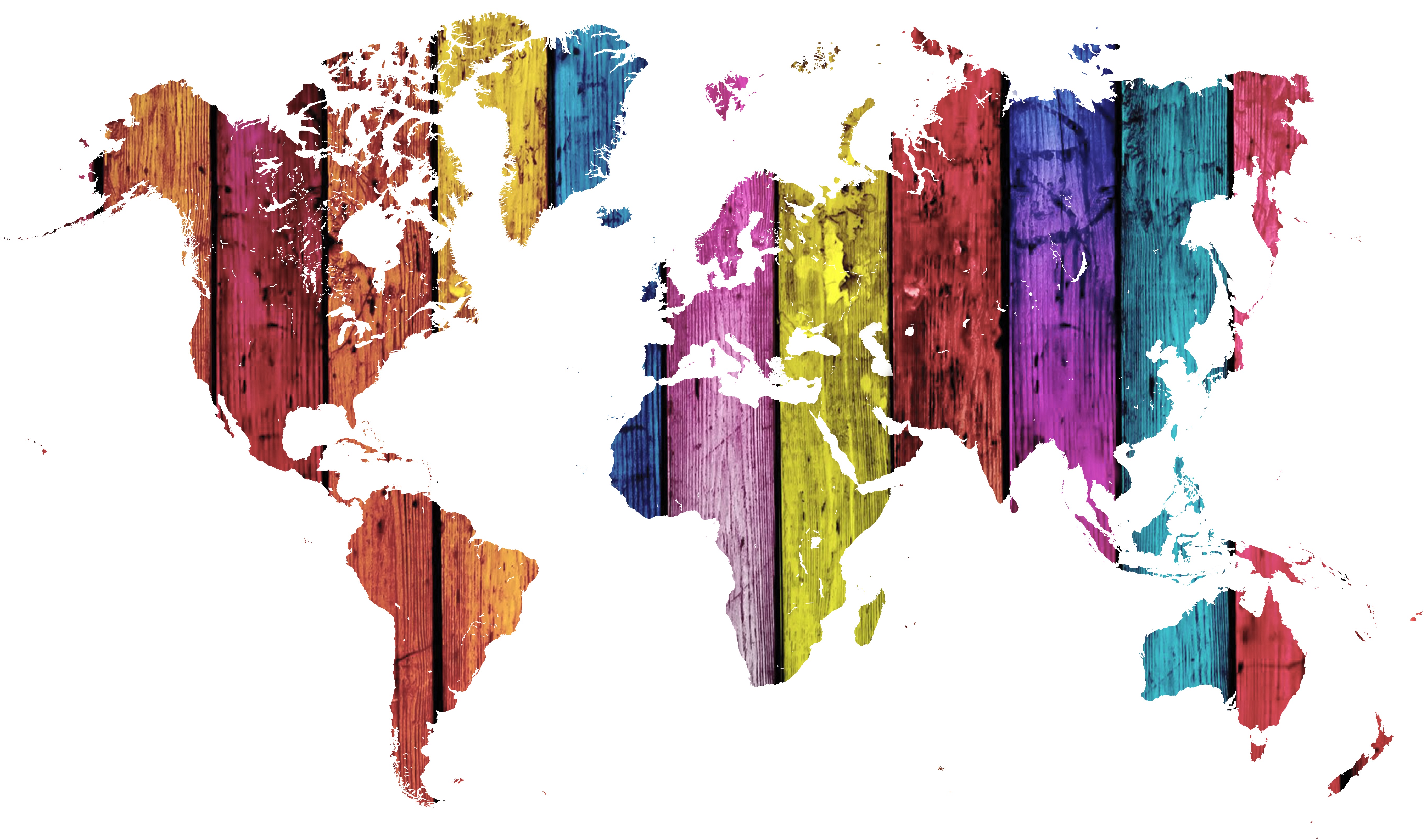 World is colours. Карта цветная. Разноцветная карта.