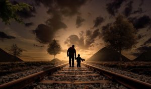 Father and Son At Nightfall HD