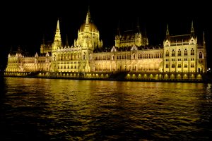 Hungarian Parliament Building At Night (Budapest) 4K