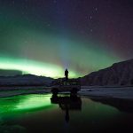 Man Looking At The Aurora Borealis 7K