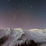 Milky Way Over Snowy Mountains 6K