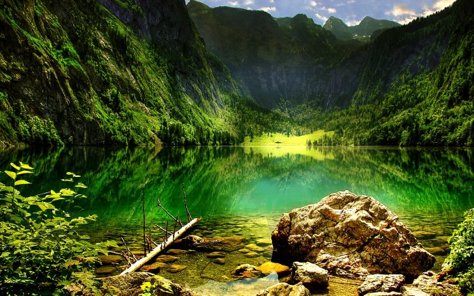 Mountain Lake In The Bavarian Alps