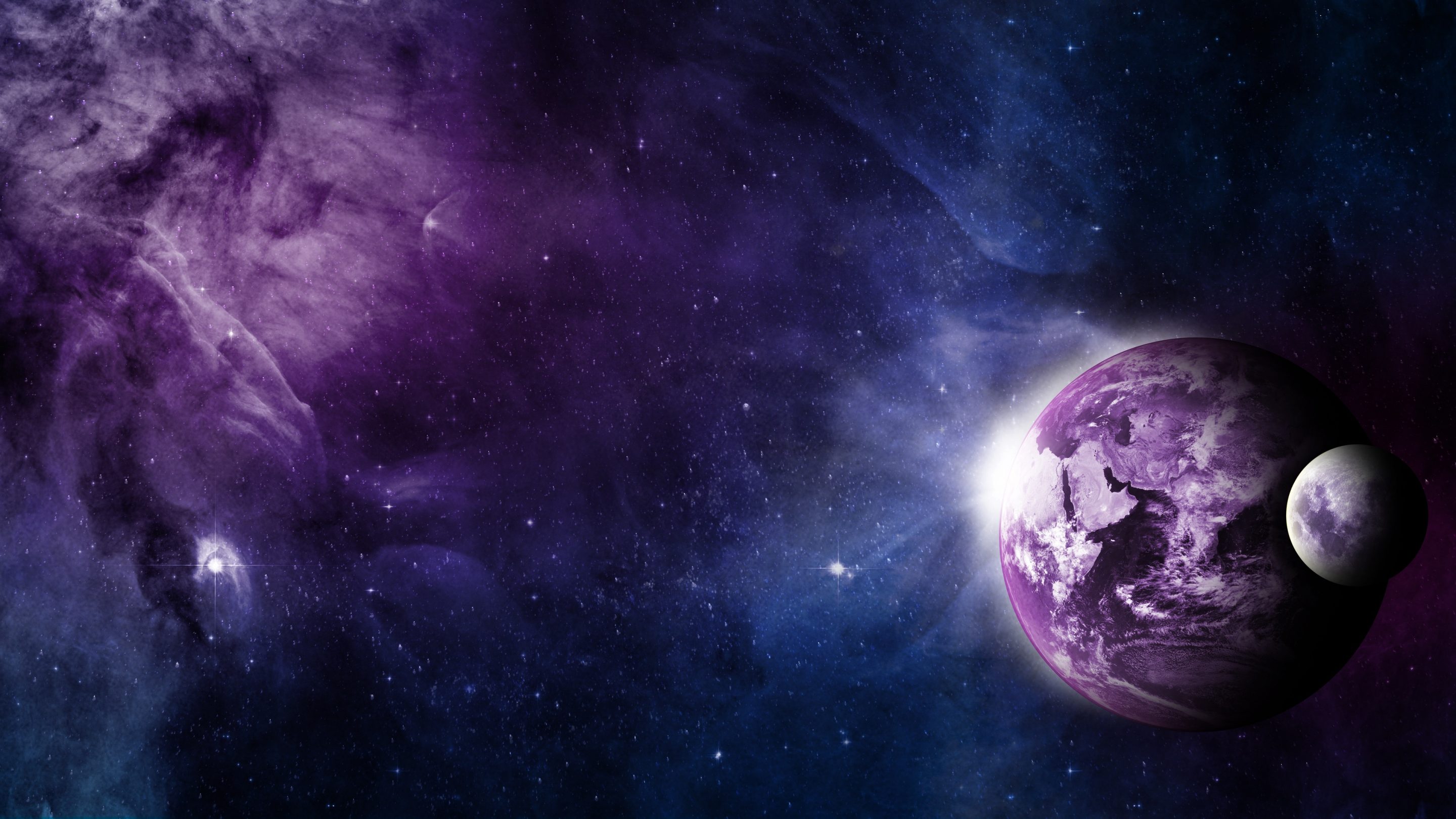 Purple Earth 4K UHD Wallpaper