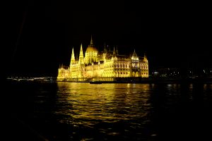 The Hungarian Parliament Building At Night