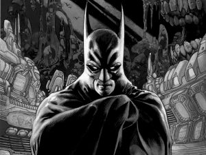 Batman Drawing (Black and White) 5K