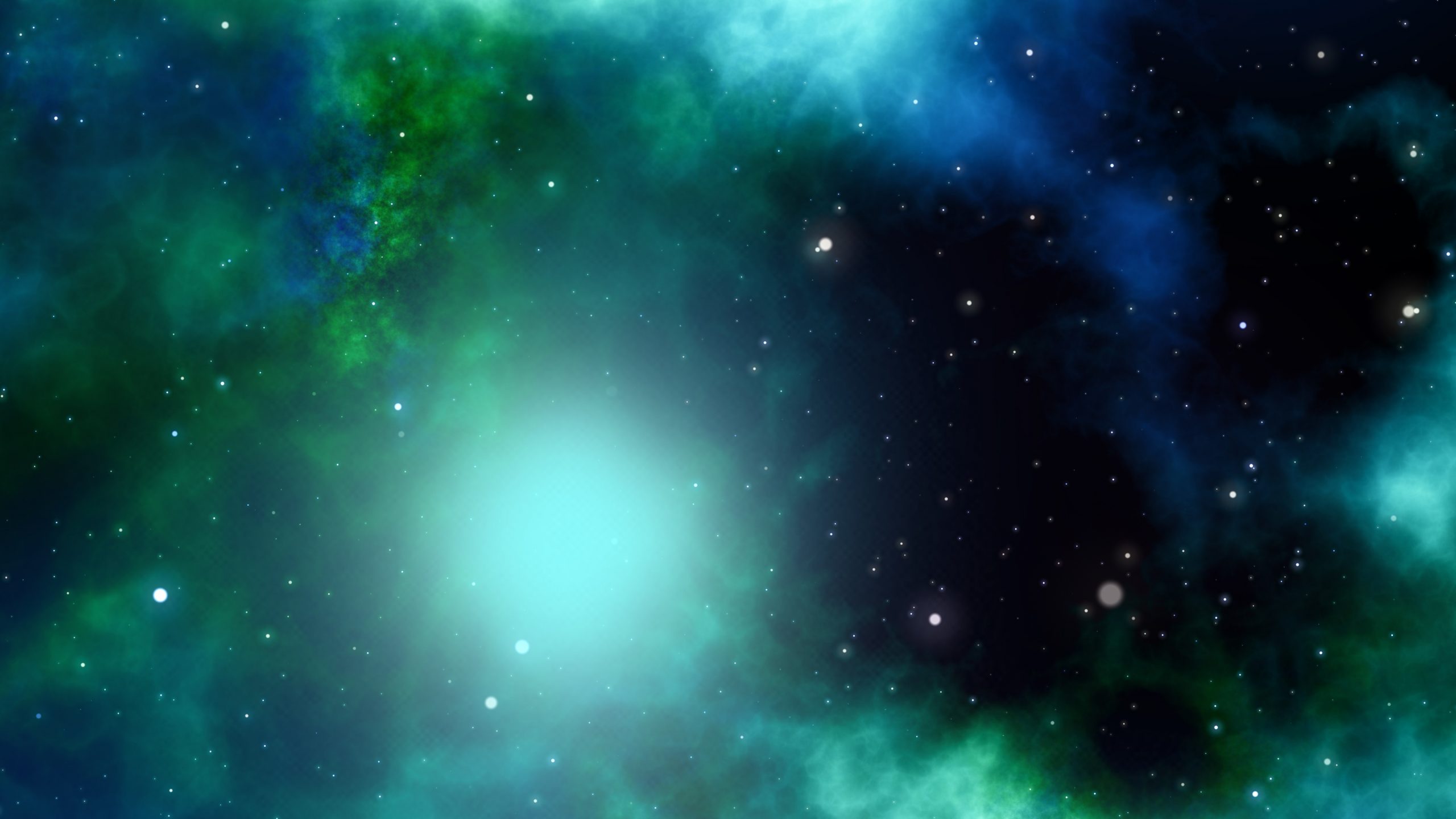 Green/Blue Galaxy 4K UHD Wallpaper