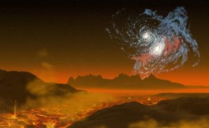 Alien Planet, Lava, Galaxies 4K