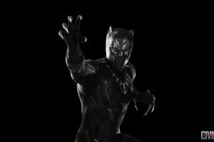 Captain America Civil War 2016 Black Panther 4K