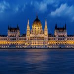 Hungarian Parliament Building At Nightfall HD