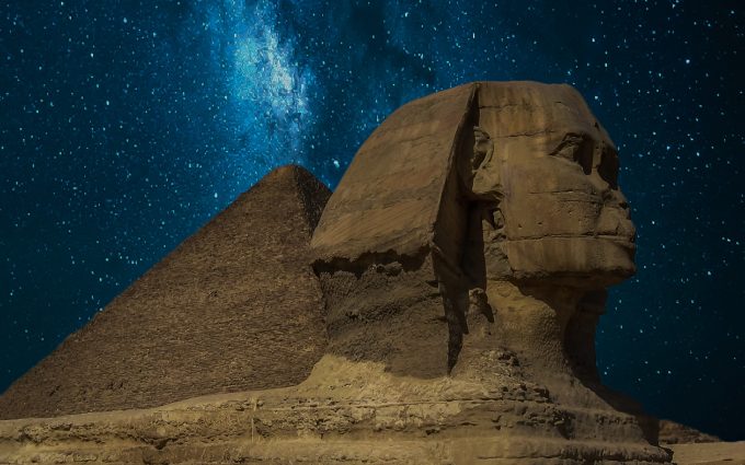 The Great Sphinx of Giza With Milky Way HD